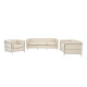 Belmont Triple Seater Cubed Leather Faced Reception Chair